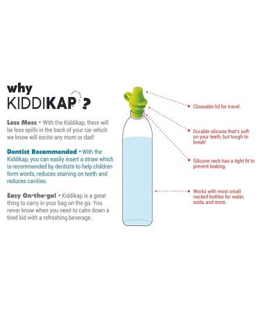 KiddiKap No Spill Silicone Bottle Top Spout 3 Pack Bundle - BPA Free (Red Blue Green) - Buy Online on GoSupps.com