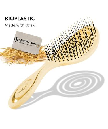 Chiara Ambra Spiral Hairbrush - Eco-Friendly Yellow Hair Brush for Curls & Long Hair | Scalp Massage Brush for Women Men & Children - Buy Online on GoSupps.com