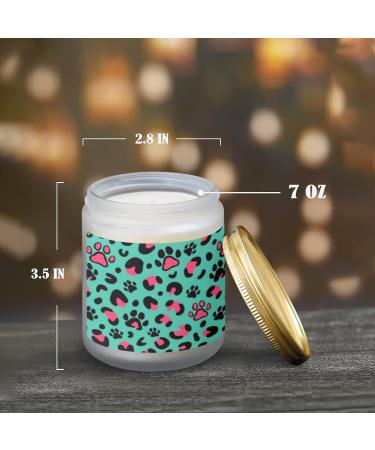 Vanilla Candles for Home - Scented Aromatherapy Jar Candles - Long Lasting 7 oz Gift Set for Women - Perfect Birthday Gift with Leopard Print & Paw Design - Buy Online on GoSupps.com