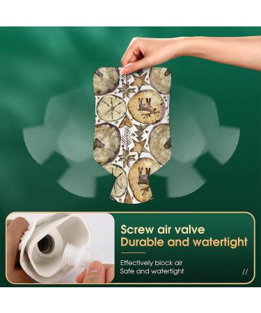 Buy Hot Water Bottle with Lid - Wooden Rubber Pain Relief Bag for Cramps & Foot Warmer | Hot & Cold Therapy - Buy Online on GoSupps.com