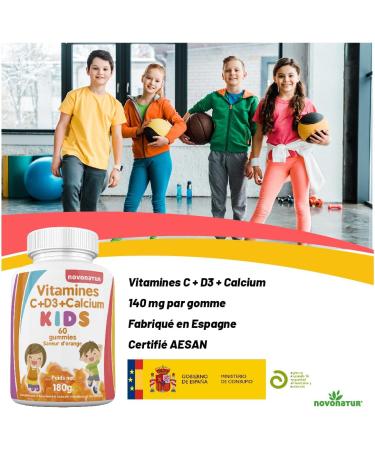 Gummies Vitamins Kids | Vitamin C + D + Calcium | Strengthens Immunity and Growth | Natural Defenses | Peaceful Sleep | Healthy Bone and Teeth | Delicious Orange Taste | Natural Multivitamins - Buy Online on GoSupps.com