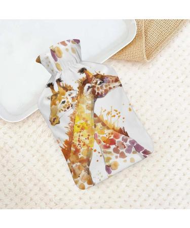 Hot Water Bottle with Lid - Giraffe Rubber Hot Water Bag for Pain Relief Cramps Foot Warmer & Therapy - Buy Online on GoSupps.com