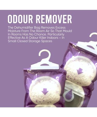 TO Wardrobe Dehumidifier Hanging Bags - 6 x 190g | Mould Prevention, Disposable Dehumidifiers for Window, Caravan, Home & Kitchen | Lavender Scent | Damp Absorber - Buy Online on GoSupps.com