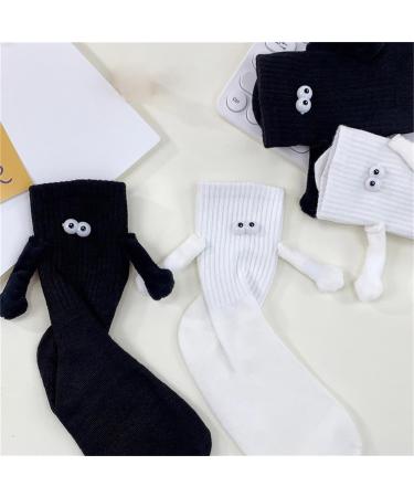 Funny Magnetic Suction Cup 3D Doll Couple Socks - Unisex Medium Black+white - Buy Online on GoSupps.com