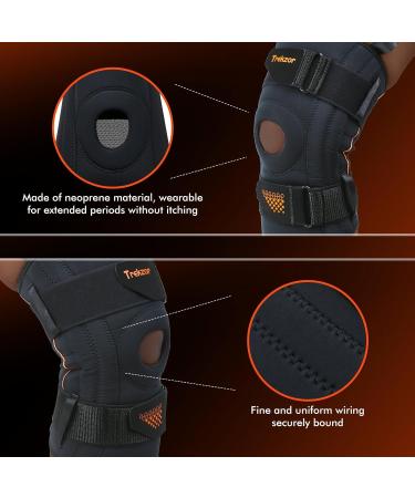 Buy Knee Brace for Arthritis Pain Relief | Hinged Support with Side Stabilizers - Black Medium - Buy Online on GoSupps.com
