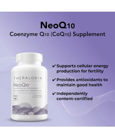 Theralogix - NeoQ10 Coenzyme Q10 Supplement for Cardiovascular Support - Promotes Normal Heart Health Fertility and Cognitive Function - 300-600% Better Absorption and Bioavailability - 90 Softgels - Buy Online on GoSupps.com