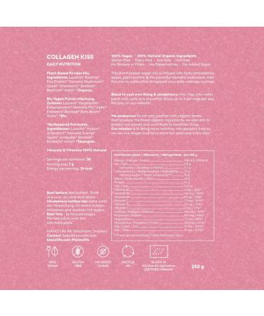 Kiano Vegan Collagen Superfood Mix - Tremella Mushroom Baobab & Strawberry | 250g Bio Blend for Radiant Skin - Buy Online on GoSupps.com