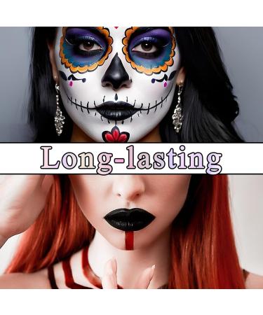 Black Matte Lipstick - Highly Pigmented Velvet Black Lipstick for Women | Long Lasting Waterproof Lip Gloss Stain | Perfect for Halloween & Goth Makeup - Buy Online on GoSupps.com