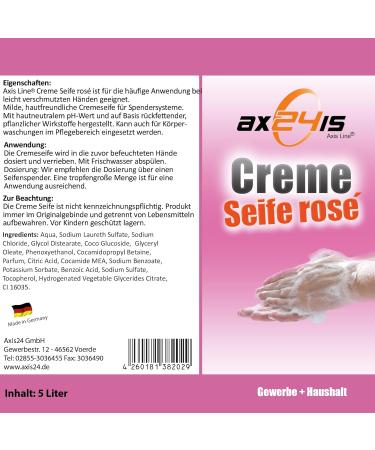 Axis24 Cream soap rose liquid soap 5 liters - Buy Online on GoSupps.com
