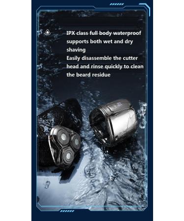 Men's electric shaver portable rechargeable electric shaver magnetic tip close at a stroke mini travel electric shaver full body bath smart razor (Samurai Black +1 blade head) - Buy Online on GoSupps.com