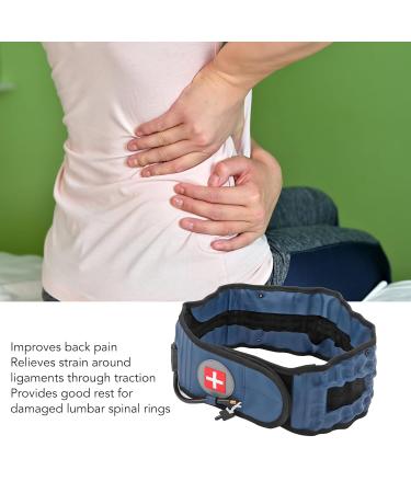 Buy Lumbar Traction Belt for Back Pain Relief | Decompression Support with Inflator - Blue - Buy Online on GoSupps.com