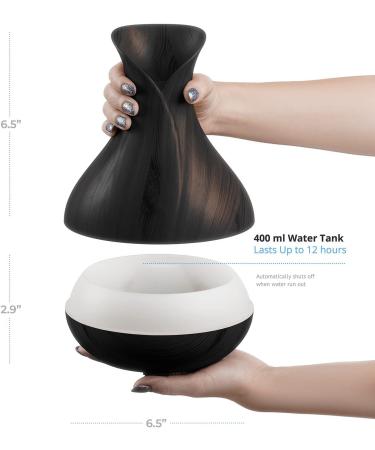 400ml Smart WiFi Ultrasonic Diffuser & Humidifier with Alexa & Google Home Control - Dark Brown - Buy Online on GoSupps.com