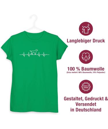 Shirtracer Women's Shirt - Heartbeat Dog 05 Green | Perfect Gift for Dog Owners - International Shipping Available - Buy Online on GoSupps.com