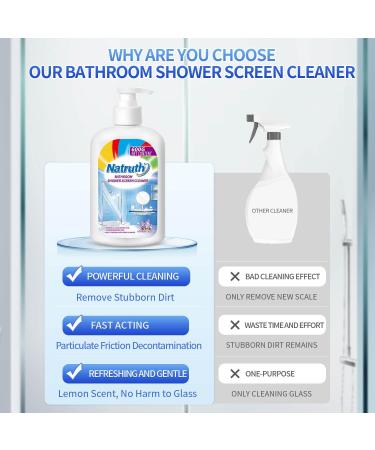 NATRUTH Lavender Shower Screen Cleaner 500ml - Limescale Remover for Glass Shower Screens - Buy Online on GoSupps.com