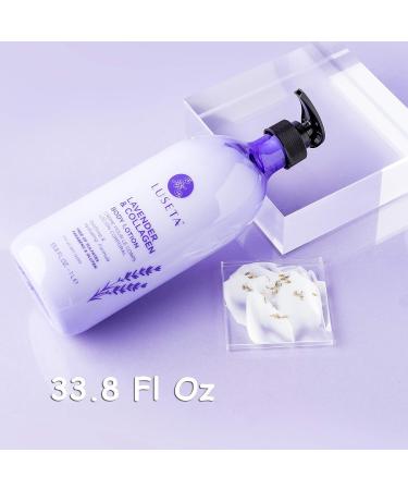 L LUSETA Lavender Collagen Body Lotion 33.8oz - Skin Tightening & Firming Formula for Women - Revives Dehydrated Skin - Buy Online on GoSupps.com