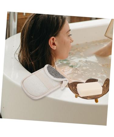 Outanaya 4pcs Black Linen Soap Soap Foaming Dispenser Soap Sack Soap Scrub Foam Net Flax - Buy Online on GoSupps.com