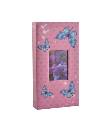 ARPAN 6x4 Designer Photo Album with 300 Pockets (Pink-Butterfly) 18x4x33 cm Pink-butterfly