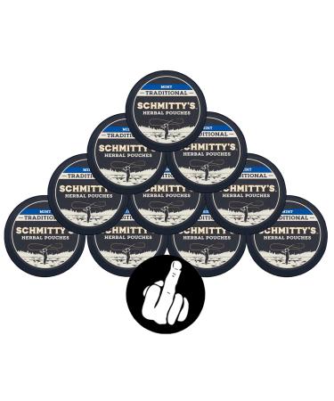 DC Crafts Nation Skin Can Cover Middle Finger with 10 Cans Schmitty's Herbal Snuff Mint Pouches