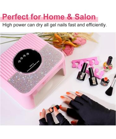 268W UV Nail Lamp - Professional LED Nail Dryer with 4 Timers & 45 Beads for Gel & Acrylic Nails LimeGirl Pink - Buy Online on GoSupps.com