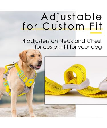 Thinkpet Anti-Pull Dog Harness - Adjustable Reflective Breathable No-Choke Control Harness for Small Dogs (Yellow S) - 1 Pack - Buy Online on GoSupps.com