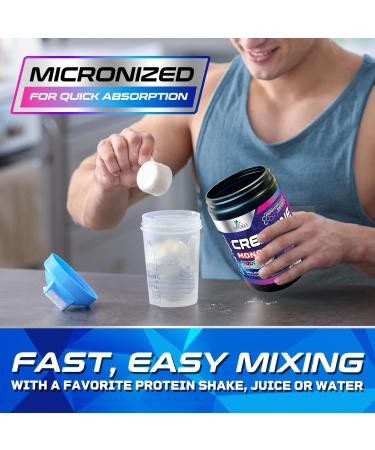 Micronized Creatine Monohydrate Powder - Unflavored 5000mg - Keto Friendly Amino Acid Supplement for Muscle Building - 60 Servings - Buy Online on GoSupps.com