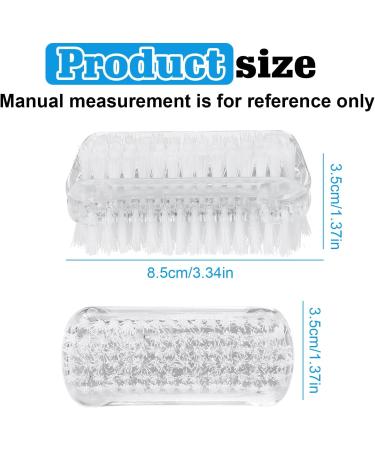 Toatelu 15-Piece Double-Sided Hand Brush Set - Hard Bristle Nail & Hand Washing Brushes for Bathroom Toilet Sink & Workshop (Transparent 8.5x3.5cm) - International Shipping Available - Buy Online on GoSupps.com