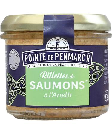 Salmon rillettes with dill Pointe de Penmarc'h the set of 4 verrines of 100g - Delivery in 2 to 3 working days from Brittany - Buy Online on GoSupps.com
