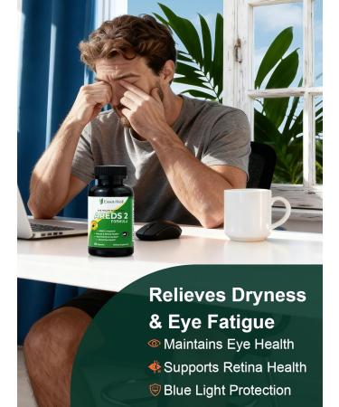 AREDS 2-120 Capsules + Multivitamin Lutein and Zeaxanthin 20mg 2-in-1 Eye Vitamin Contains Vitamin C D E & Zinc 1 Count (Pack of 120) - Buy Online on GoSupps.com