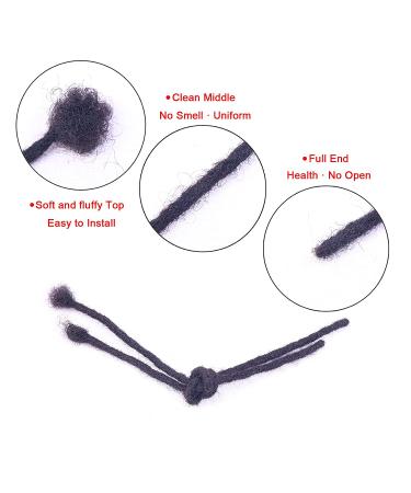 ADIASAI 0.4cm 100% Human Hair Loc Extensions 8 Inch - Handmade Dreadlock Extensions for Men Women Kids - Can Be Dyed and Bleached - Natural Black - 60 Locs - Buy Online on GoSupps.com