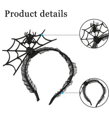 Halloween Headband Halloween Black Spider Hair Hoop for Kids Women Girls Halloween Party Headpiece Spider Web Head Boppers Spider Hair Accessories Halloween Headwear Halloween Costume Accessories - Buy Online on GoSupps.com