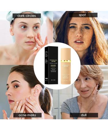  Fravsiu Foundation Full Coverage Liquid Foundation Liquid Makeup Foundation Long Lasting Concealer Cream Full Coverage Liquid Foundation for - Buy Online on GoSupps.com