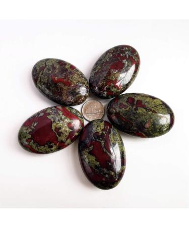 Buy Manekieko Natural Dragon Blood Jasper Worry Stones | Oval Palm Healing Crystals for Massage & Energy | International Shipping Available - Buy Online on GoSupps.com