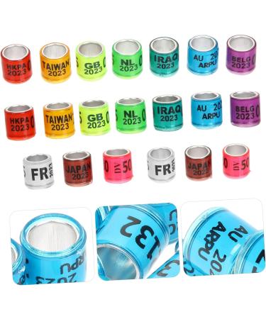 FRCOLOR 400 Pcs Pigeon Foot Ring Pets Racing Pigeon Ankle Bands Poultry Distinguish Marker Pigeon Racing 1.1x0.8cmx4pcs Random Colorx4pcs - Buy Online on GoSupps.com