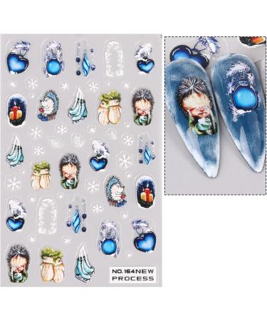 JMEOWIO 6 Sheets Christmas Nail Art Stickers Decals Self-Adhesive Winter Holiday Cute Red Nail Supplies Nail Art Design Decoration Accessories - Buy Online on GoSupps.com