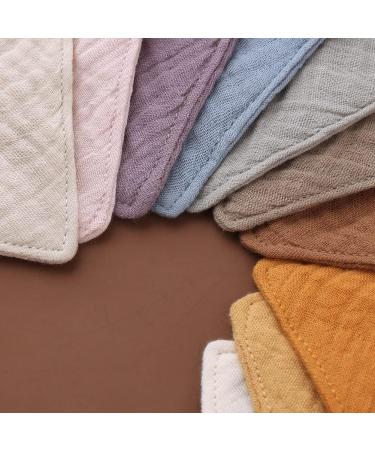 Uposao Organic Cotton Baby Bandana Dribble Bibs | Super Soft & Absorbent | Adjustable Button | Unisex | One Size - Buy Online on GoSupps.com