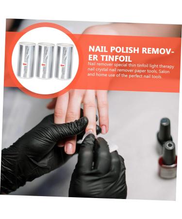 Beavorty 3Rolls nail foil nail art remover tinfoil nail art nail soak off foil Manicure Polish Remover Pads gold foil nails Nail Remover Foil Wraps aluminium nail tool thin section Tin foil - Buy Online on GoSupps.com