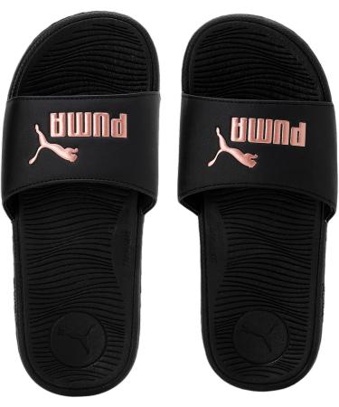 PUMA Women's Cool Cat 2.0 Slide Sandal - 40.5 EU Puma Black/Rose Gold | International Shipping Available - Buy Online on GoSupps.com