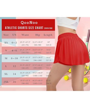 Flowy 2-in-1 Butterfly Athletic Shorts for Women | Red | Large with Pockets - Buy Online on GoSupps.com