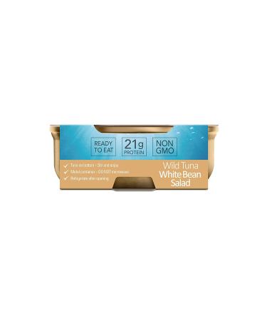 Wild Planet Ready-To-Eat Wild Tuna White Bean Salad with Organic Chickpeas, Carrots, Red Peppers & Green Olives - Pack of 4 | 5.6oz - Buy Online on GoSupps.com