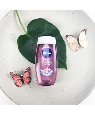 NIVEA Waterlily & Oil Shower Gel (250 ml) Refreshing Shower Gel with Valuable Oil Beads Pampering Shower with Delicate Water Lily Fragrance - Buy Online on GoSupps.com