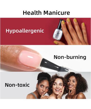 15ml Gel Top Coat and Base Coat Set - No Wipe, Soak Off, LED Lamp Dry, Clear Shine Gloss - Long Lasting Nail Art Gel Polish Resin (5in1 Functional Glue) - Buy Online on GoSupps.com