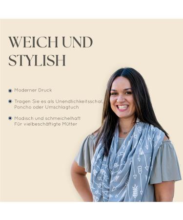 Buy Dodo Babies Silent Scarf for Breastfeeding Multi-Purpose Car Seat Cover Ultra-Soft & Breathable Design with Pacifier Clamps Gray - Buy Online on GoSupps.com