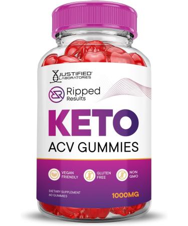 Justified Laboratories Ripped Results Keto ACV Gummies Advanced Formula 1000MG Ripped Results Keto Gummies Apple Cider Vinegar Formulated with Pomegranate Beet Juice Powder B12 Vegan Non GMO 60 Gummys 60 Count (Pack of 1) - Buy Online on GoSupps.com