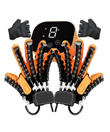 Updated Version Robotic Rehabilitation Gloves Rehabilitation Equipment for Arthritis Hemiplegia and Stroke Finger Orthosis Relieve Cramps Training Equipment Left+right X-Large