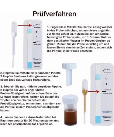 Weegeeks Lactose Intolerance Test Strips | At-Home Testing for Adults & Children | Food Sensitivity Test | Fast & Reliable Results - Buy Online on GoSupps.com