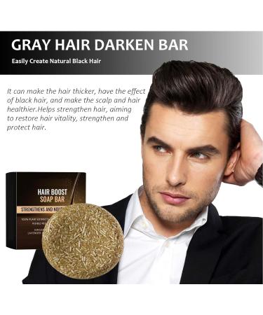 Anti Gray Hair Shampoo Men Gray Hair Reverse Bar Shampoos Reverse Gray Hair Reverse Bar Castor Oil for Gray Hair Coverage Hair Darkening Grey Reducing (1pc) - Buy Online on GoSupps.com