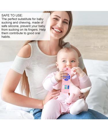 Baby Teething Toy TV Control | Educational Silicone Toy for Skill Development | Cartoon Texture | Outdoor Toy (Pink) - Buy Online on GoSupps.com