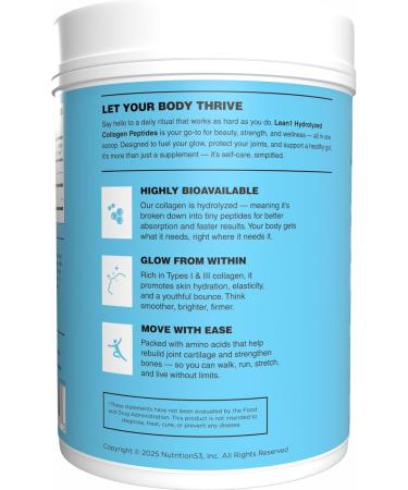 N53 Lean1 Hydrolyzed Collagen Peptides 37 Servings unflavored - Buy Online on GoSupps.com