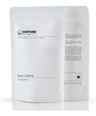 Garlic Tablets 2000mg Ultra Strength | Oxford Vitality 120 Count (Pack of 1) - Buy Online on GoSupps.com