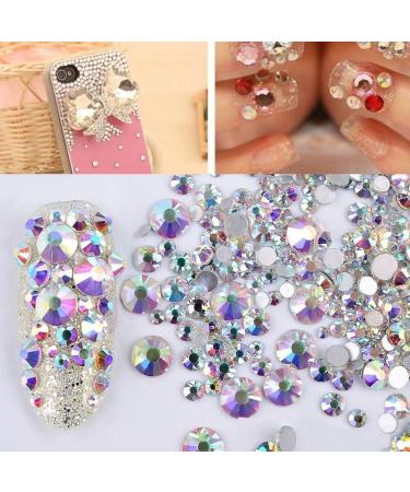 Milisten Nail Accessories AB Nail Art Rhinestones Glass Nail Crystal Flatback Beads Charms Gems Stones For Makeup Clothes Shoes Phone Shell Decor 2.0mm Nail Rhinestone - Buy Online on GoSupps.com
